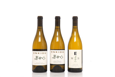 Bottles of Enkidu White wine